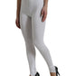 Elegant High Waist Leggings in White