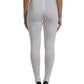 Elegant High Waist Leggings in White