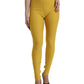 Elegant High Waist Yellow Leggings