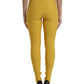 Elegant High Waist Yellow Leggings