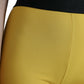 Elegant High Waist Yellow Leggings