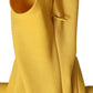 Elegant High Waist Yellow Leggings