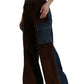 Elegant High-Waist Corduroy Cargo Jeans