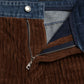 Elegant High-Waist Corduroy Cargo Jeans