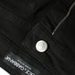 Elegant Black Mid Waist Stretch Jeans