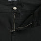 Elegant Mid Waist Stretch Jeans in Black