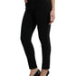 Chic Black Mid Waist Denim Jeans