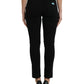 Chic Black Mid Waist Denim Jeans