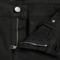 Chic Black Mid Waist Denim Jeans