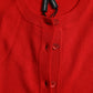 Elegant Red Cashmere-Silk Cardigan