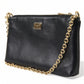 Elegant Embroidered Leather Clutch