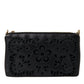 Elegant Embroidered Leather Clutch