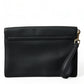 Elegant Black Calfskin Document Clutch