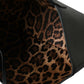 Elegant Black Leather Tote with Gold Detailing