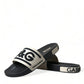 Elegant Monochrome Rubber Beachwear Slides
