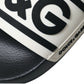 Elegant Monochrome Rubber Beachwear Slides