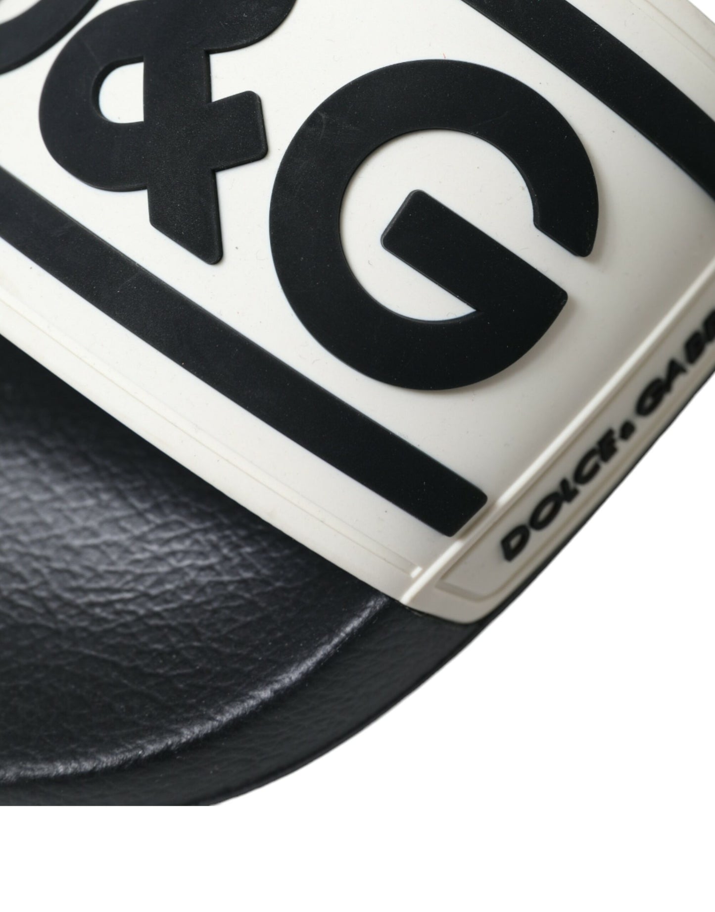Elegant Monochrome Rubber Beachwear Slides