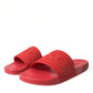 Classic Red Rubber Beachwear Slides