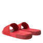 Classic Red Rubber Beachwear Slides