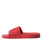 Classic Red Rubber Beachwear Slides