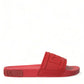 Classic Red Rubber Beachwear Slides