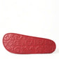Classic Red Rubber Beachwear Slides