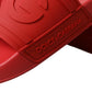 Classic Red Rubber Beachwear Slides