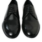 Elegant Black Leather Derby Formal Shoes
