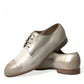 Elegant White Calfskin Derby Shoes