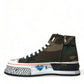 Camouflage Canvas High-Top Sneakers