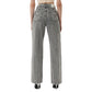 Chic Gray High-Waisted Designer Jeans
