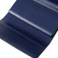 Elegant Blue Leather Phone Bag with Gold Accents