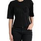 Elegant Satin-Trimmed Bustier T-Shirt