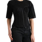 Elegant Satin-Trimmed Bustier T-Shirt