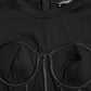 Elegant Satin-Trimmed Bustier T-Shirt