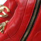 Elegant Red Ankle Leather Boots