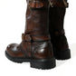 Elegant Mid Calf Leather Boots for Men