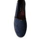 Elegant Navy Suede Leather Espadrilles