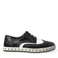 Studded Leather Sneakers in Black & White