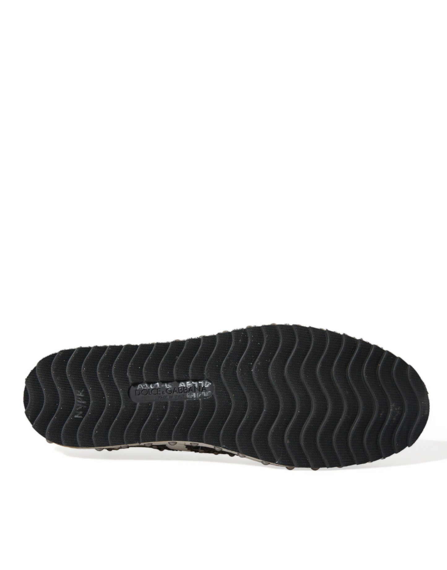 Studded Leather Sneakers in Black & White