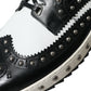 Studded Leather Sneakers in Black & White