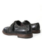 Elegant Calfskin Leather Monk Straps