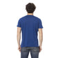 Blue Cotton Men T-Shirt