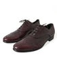 Elegant Burgundy Leather Derby Shoes