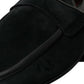 Elegant Velvet Black Loafers for Men