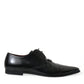 Elegant Black Leather Derby Dress Shoes