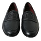 Elegant Black Embroidered Loafers