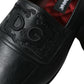 Elegant Black Embroidered Loafers