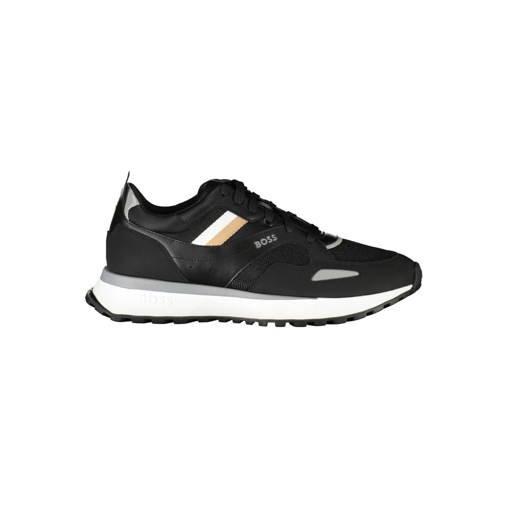 Black Leather Men Sneaker