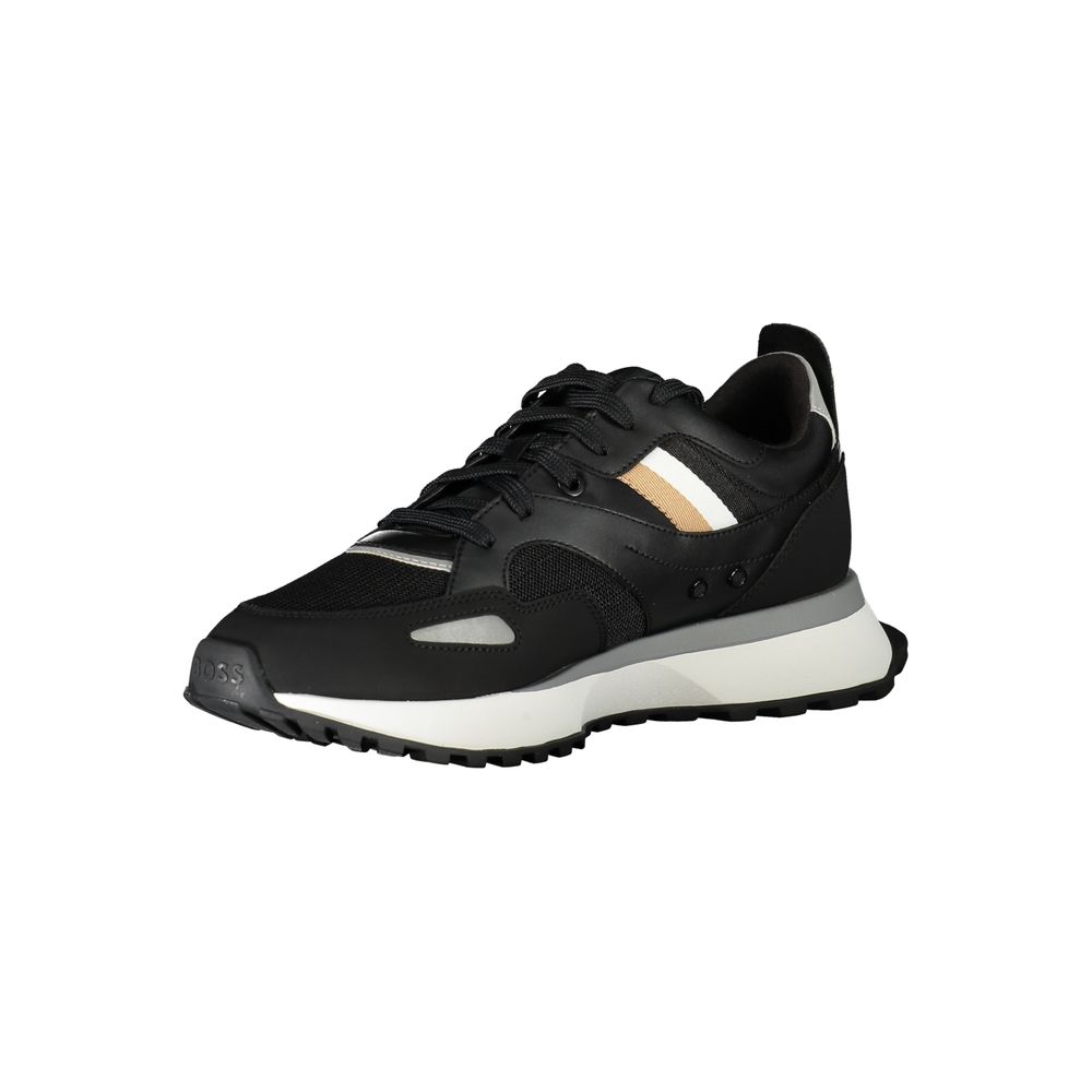 Black Leather Men Sneaker